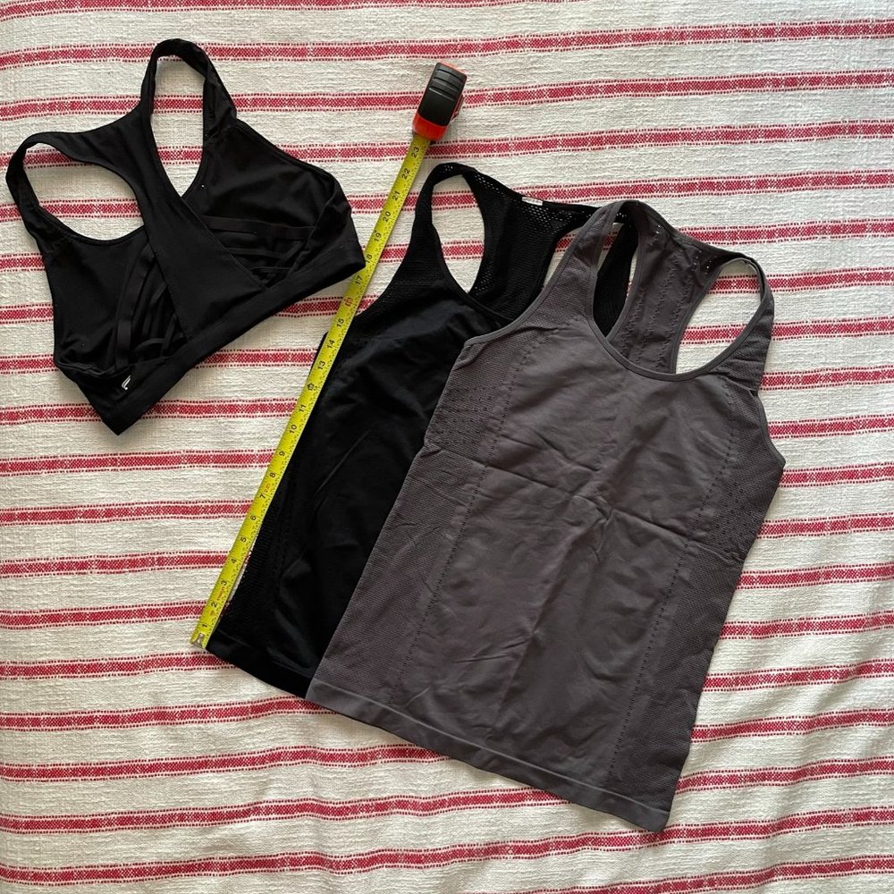 Fabletics Strappy Sports Bra &  Racerback Tanks Bundle